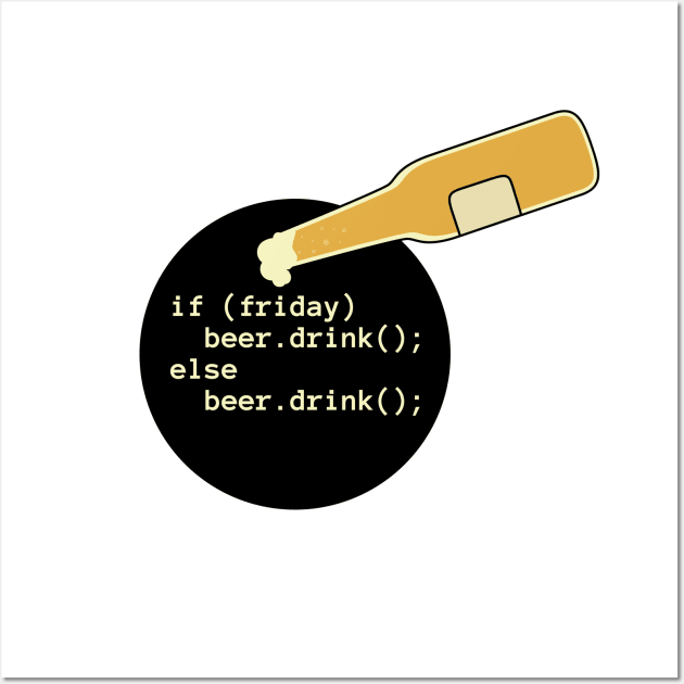 Programmer - Beer time Wall Art by nanarts